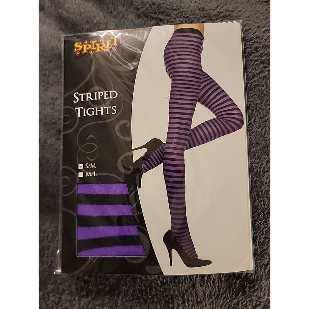 Spirit Purple & Black Tights Size Small/Medium‎